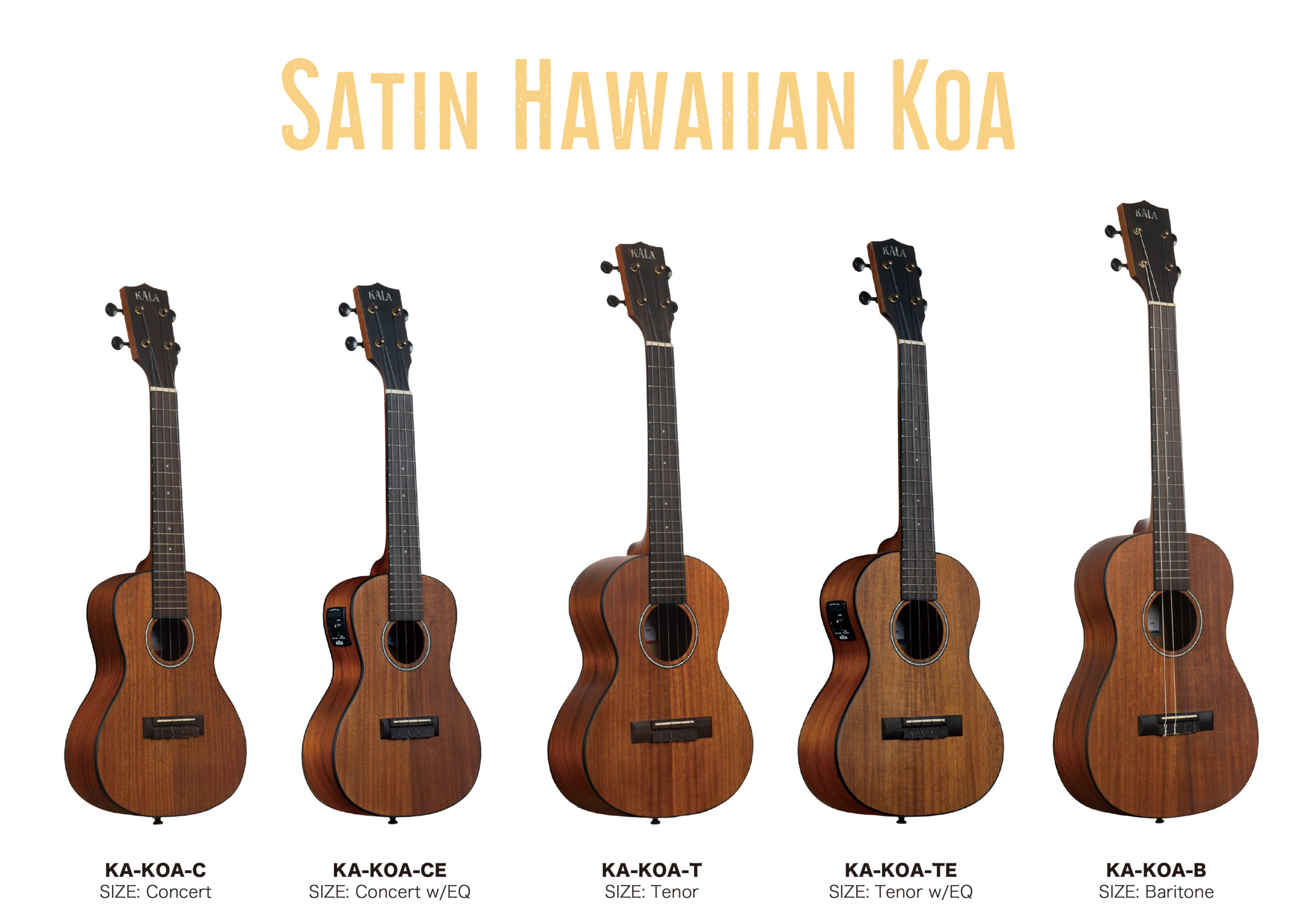 KALA Hawaiian Koa Glossシリーズ 仕様変更のお知らせ